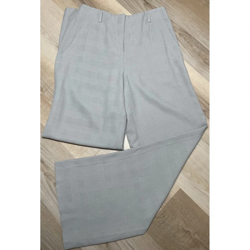 Lafayette 148 NY High Waist Trouser Pants Womens 0 Light Tan Wide Leg